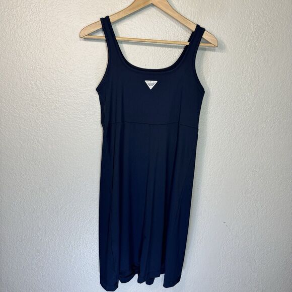 Columbia Dress Women M Blue PFG Jersey Stretch Active Sundress Beach Vacation - Picture 3 of 8